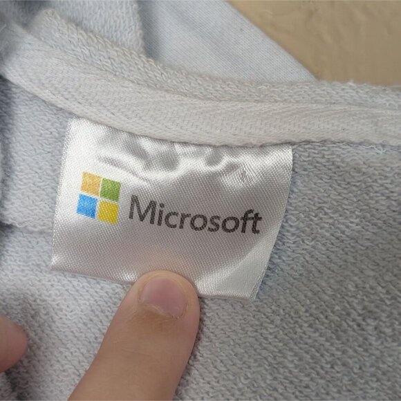 Microsoft Yin and Yang Zip up Hoodie Navy White Unisex US L Promotional - Picture 7 of 14